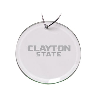 Clayton State Lakers Team Logo 3'' Round Glass Ornament