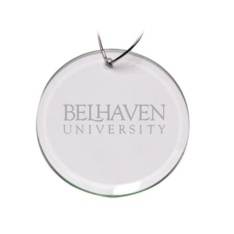 Belhaven Blazers Team Logo 3'' Round Glass Ornament