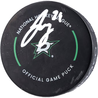 Jake Oettinger Dallas Stars Autographed Official NHL Game Puck