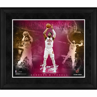 Donovan Mitchell Cleveland Cavaliers Facsimile Signature Framed 16" x 20" Stars of the Game Collage