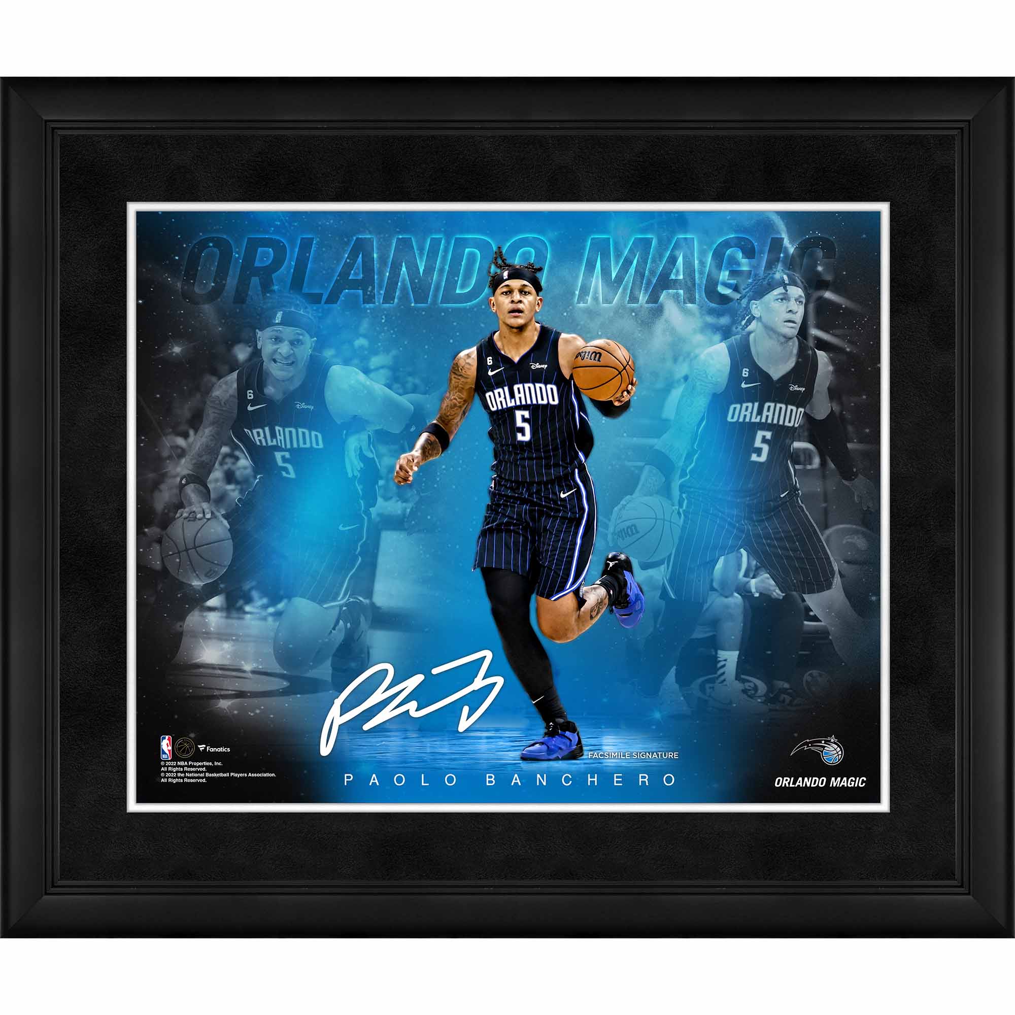 Paolo Banchero Orlando Magic Facsimile Signature Framed 16" x 20" Stars of the Game Collage