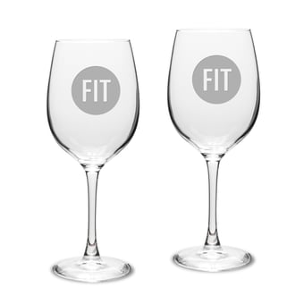SUNY Fashion Institute of Technology Tigers 16oz. Two-Piece Traditional White Wine Glass Set