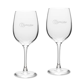 Columbia College of Missouri Cougars 16oz. Two-Piece Traditional White Wine Glass Set
