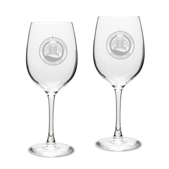 Claflin Panthers 16oz. Two-Piece Traditional White Wine Glass Set