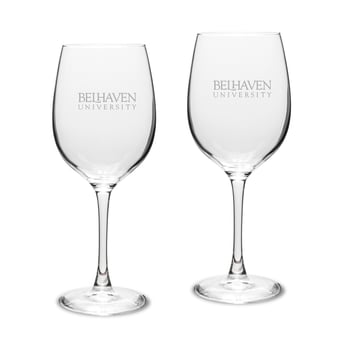 Belhaven Blazers 16oz. Two-Piece Traditional White Wine Glass Set
