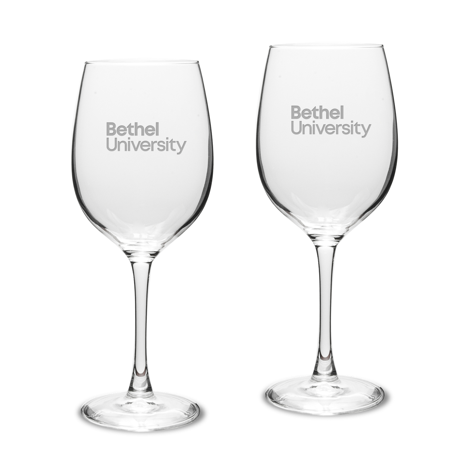 Bethel Wildcats 16oz. Two-Piece Traditional White Wine Glass Set