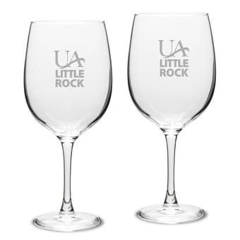 Arkansas Little Rock Trojans 19oz. 2-Piece Traditional Red Wine Table Glass Set