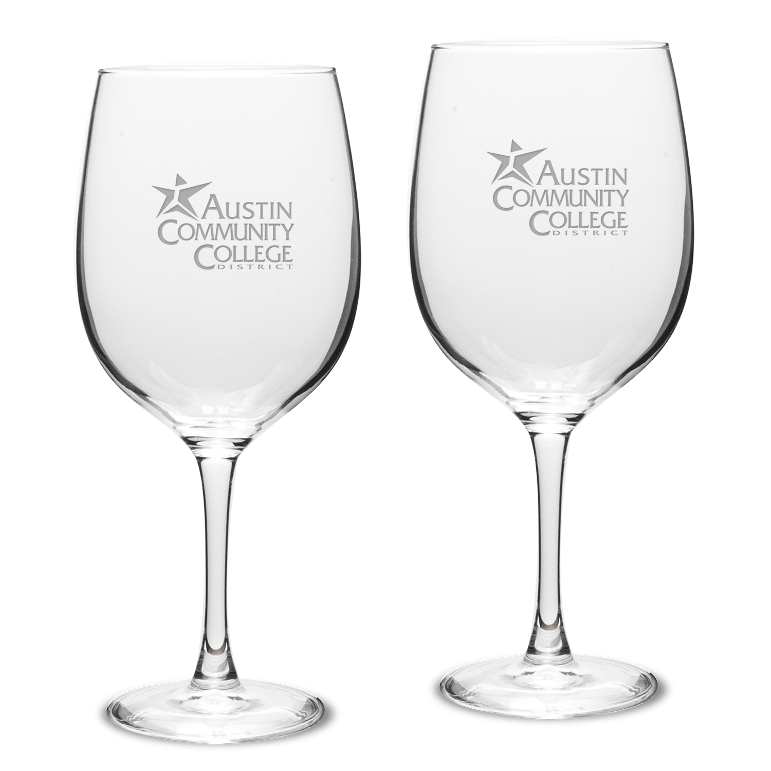 Austin Community College 19oz. 2-Piece Traditional Red Wine Table Glass Set