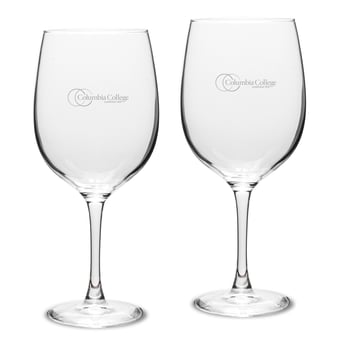 Columbia College of Missouri Cougars 19oz. 2-Piece Traditional Red Wine Table Glass Set