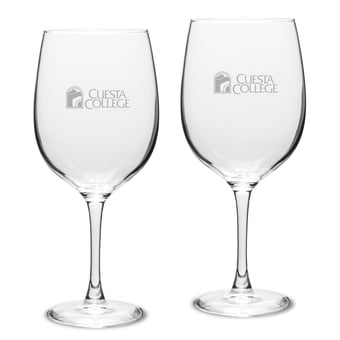 Cuesta College Cougars 19oz. 2-Piece Traditional Red Wine Table Glass Set