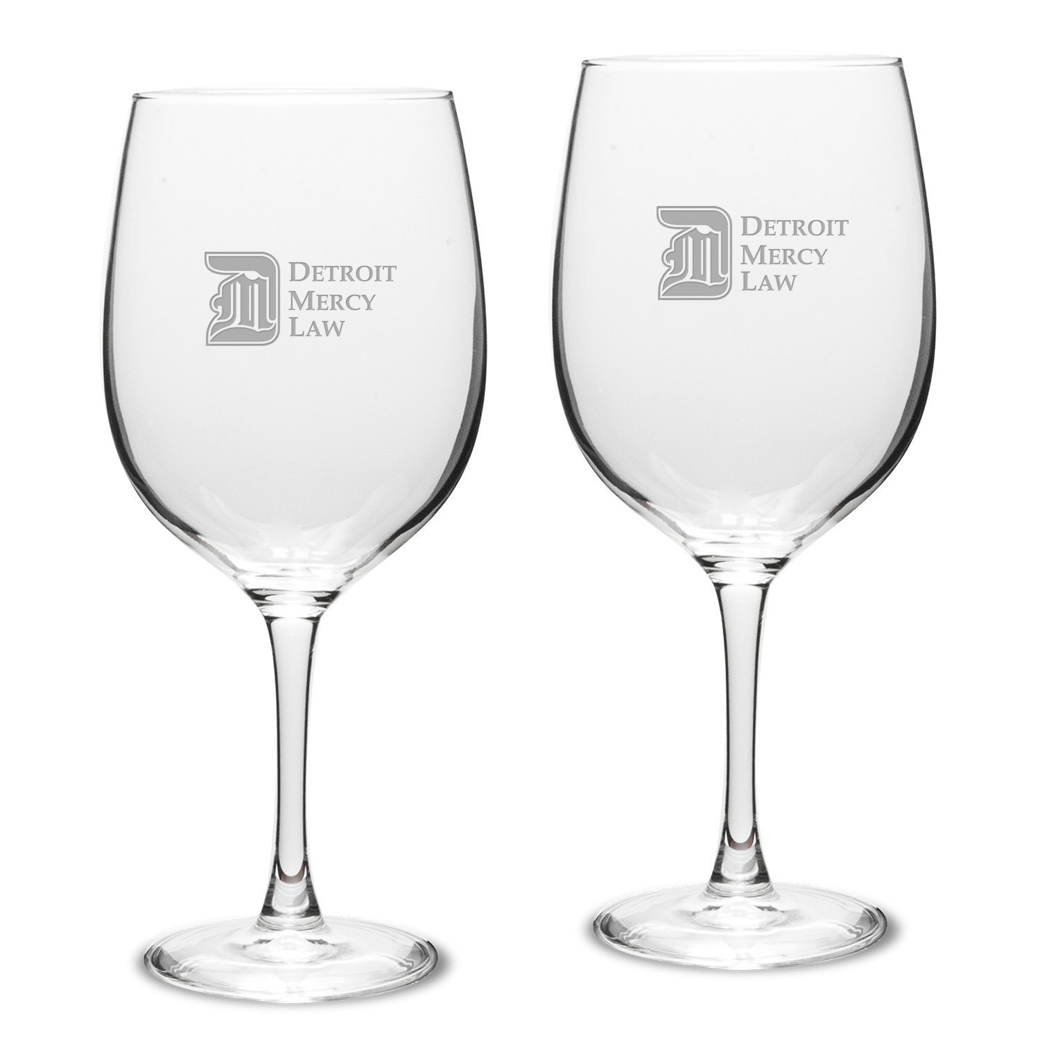 Detroit Mercy Titans Primary Logo 19oz. 2-Piece Traditional Red Wine Table Glass Set
