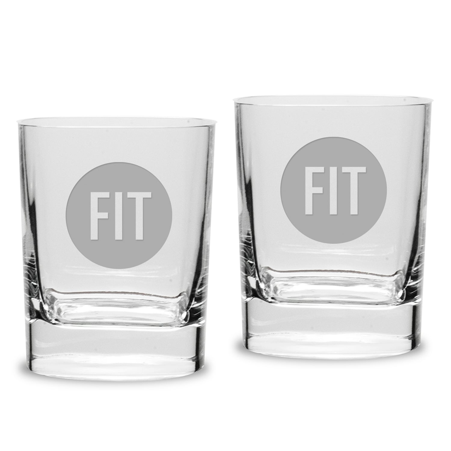 SUNY Fashion Institute of Technology Tigers 2-Piece 11.75oz. Luigi Bormioli Square Double Old Fashion Glass Set