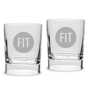 SUNY Fashion Institute of Technology Tigers 2-Piece 11.75oz. Luigi Bormioli Square Double Old Fashion Glass Set