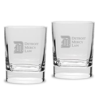 Detroit Mercy Titans 2-Piece 11.75oz. Luigi Bormioli Square Double Old Fashion Glass Set