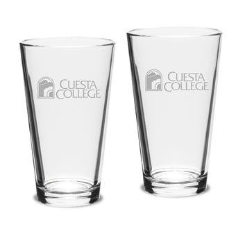 Cuesta College Cougars 16oz. 2-Piece Classic Pub Glass Set