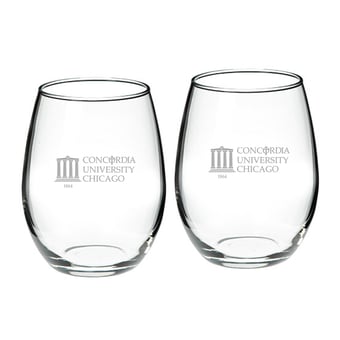 Concordia University (IL) Cougars 21oz. 2-Piece Stemless Wine Glass Set