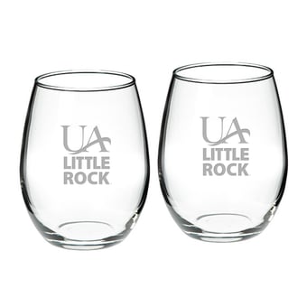 Arkansas Little Rock Trojans 21oz. 2-Piece Stemless Wine Glass Set
