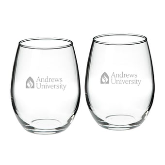 Andrews University Cardinals 21oz. 2-Piece Stemless Wine Glass Set