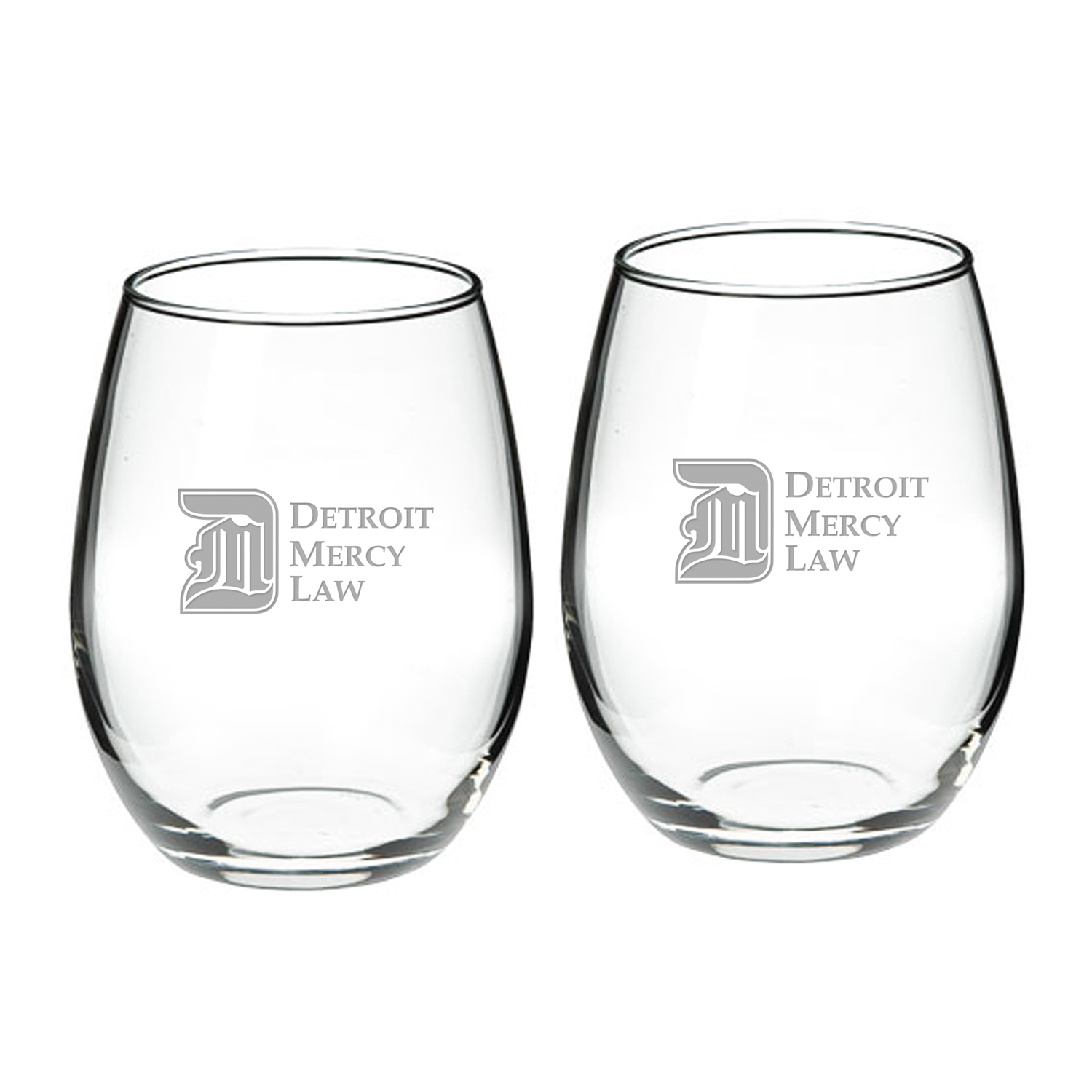 Detroit Mercy Titans 21oz. 2-Piece Stemless Wine Glass Set