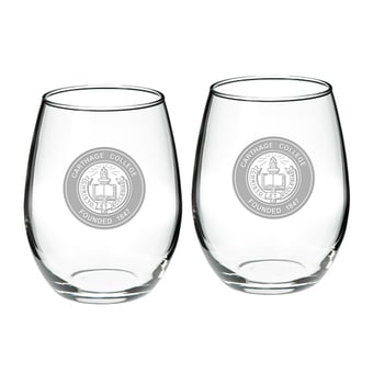 Carthage Firebirds 21oz. 2-Piece Stemless Wine Glass Set