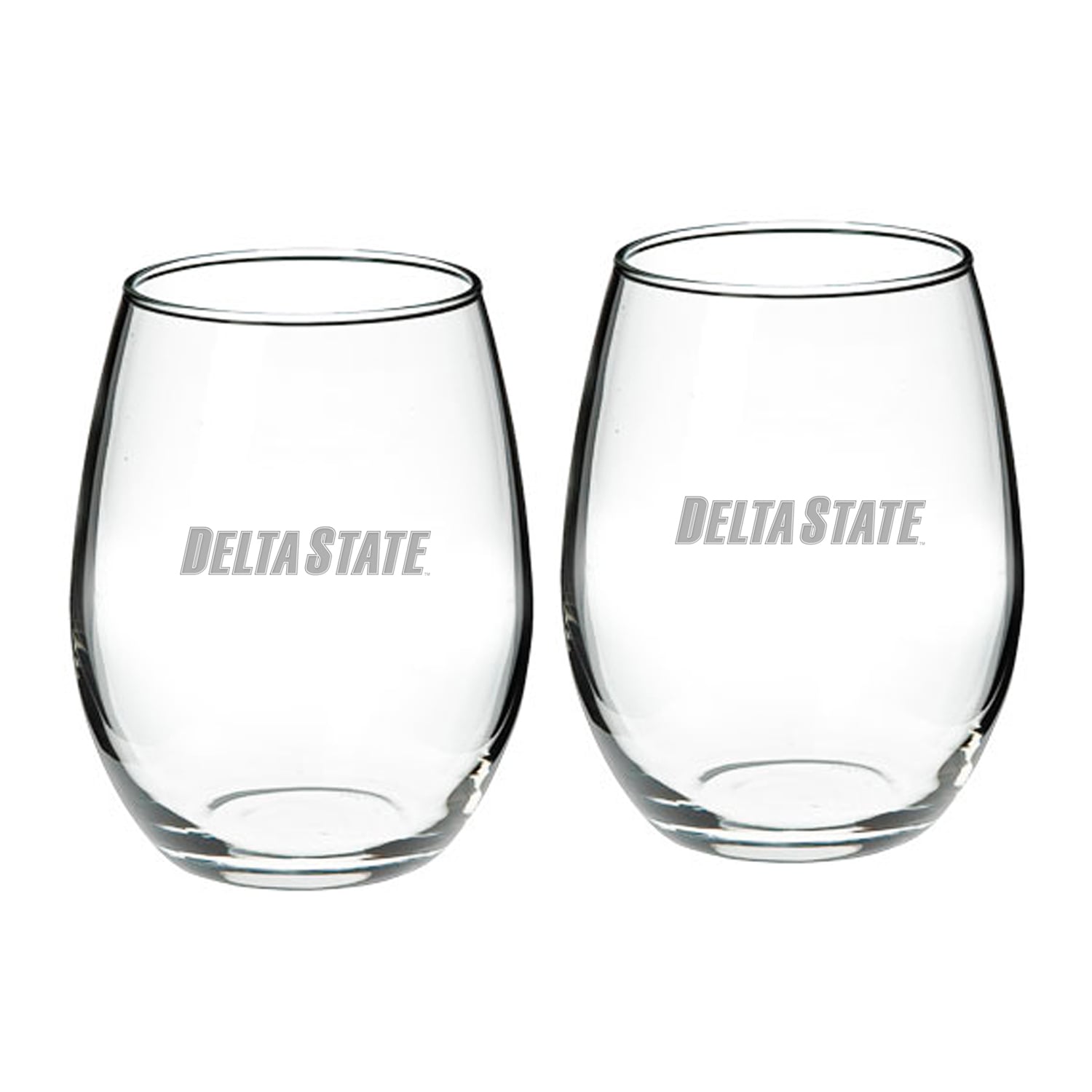 Delta State Statesmen 21oz. 2-Piece Stemless Wine Glass Set