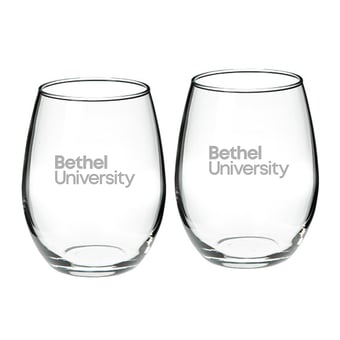Bethel Wildcats 21oz. 2-Piece Stemless Wine Glass Set
