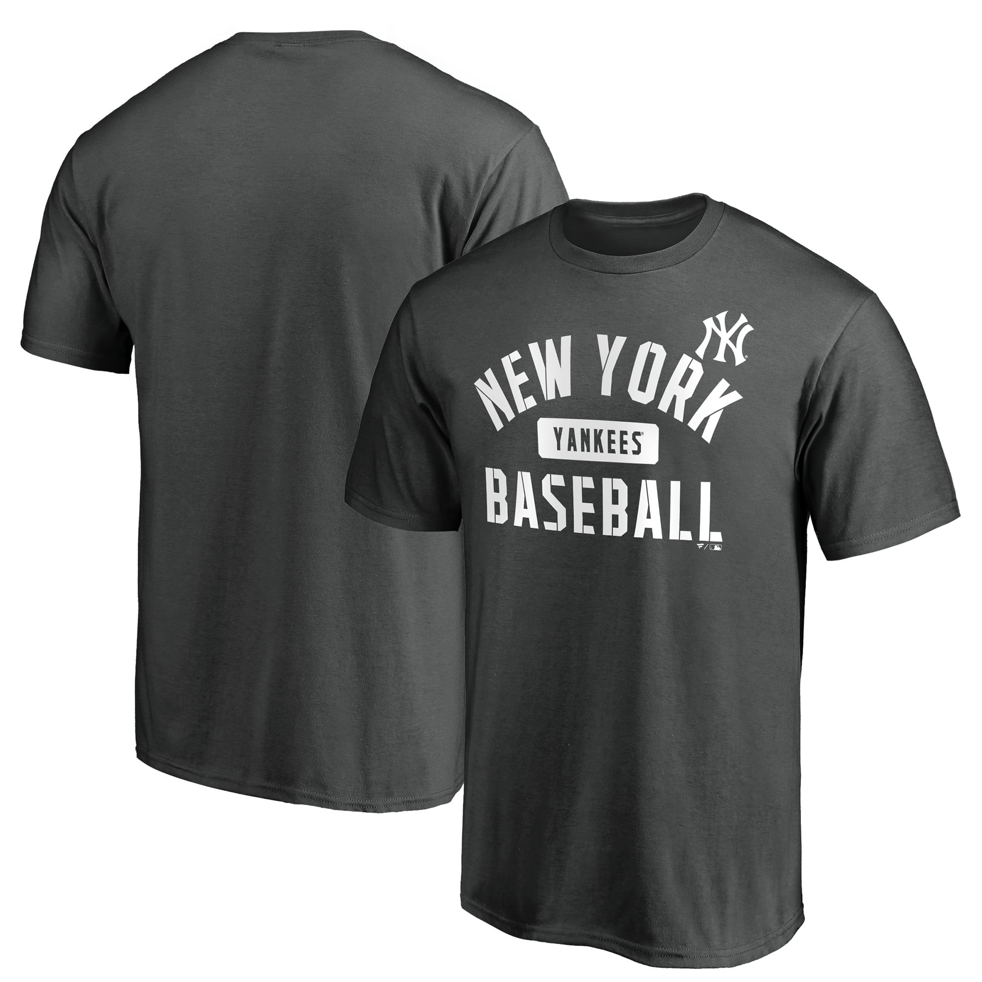Men's Charcoal New York Yankees Team Primary Pill T-Shirt