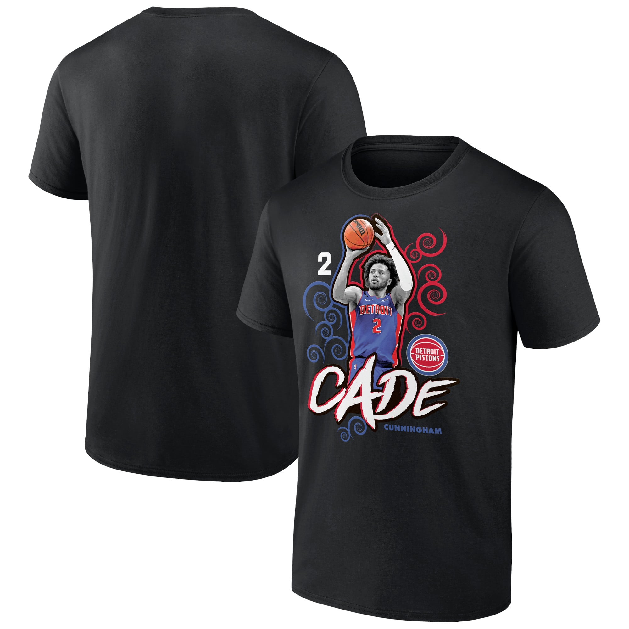 Men's Cade Cunningham Black Detroit Pistons Competitor T-Shirt