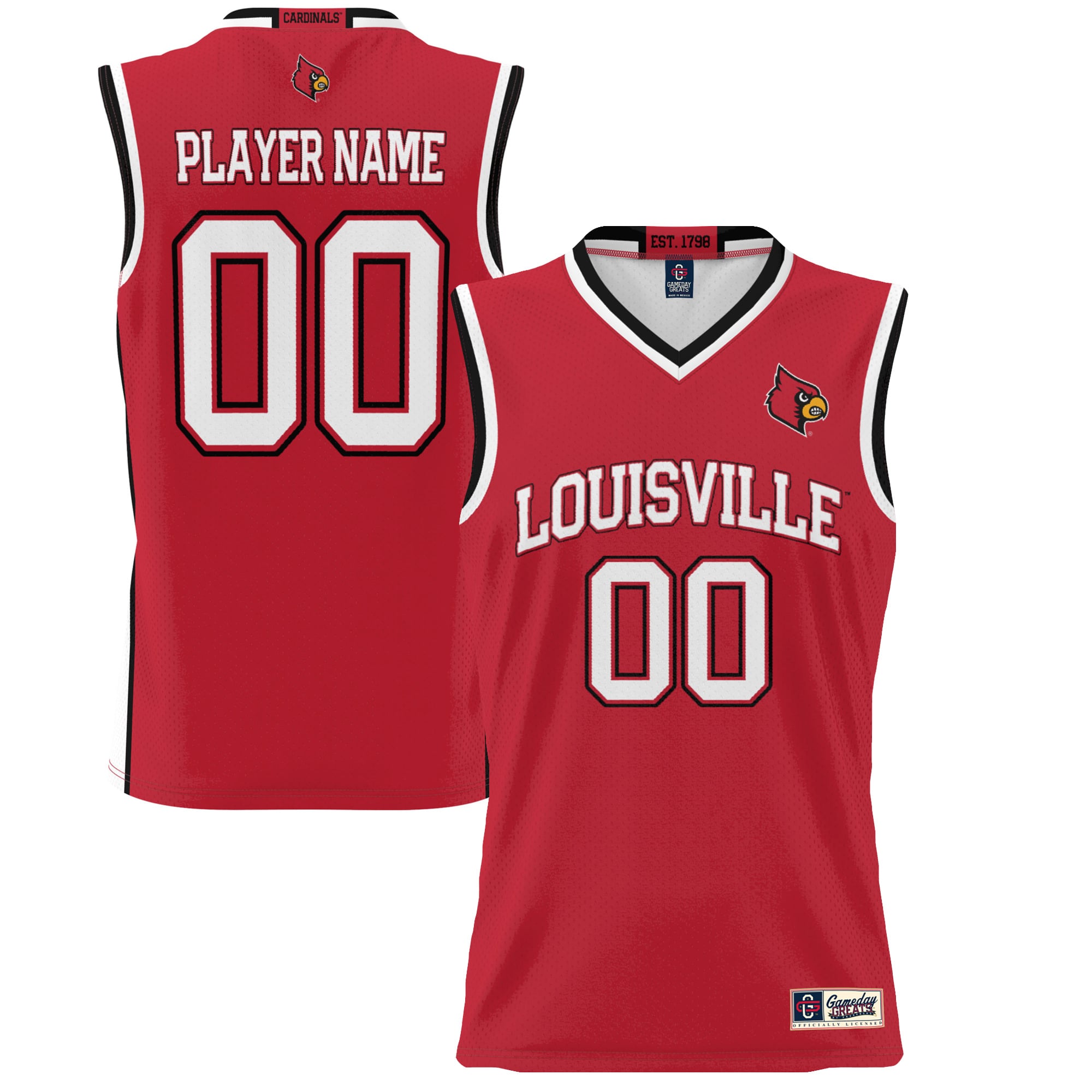 Youth GameDay Greats Red Louisville Cardinals NIL Pick-A-Player Lightweight Women's Basketball Jersey