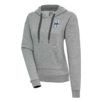 Women's Antigua Heather Gray Homestead Grays Victory Pullover Hoodie