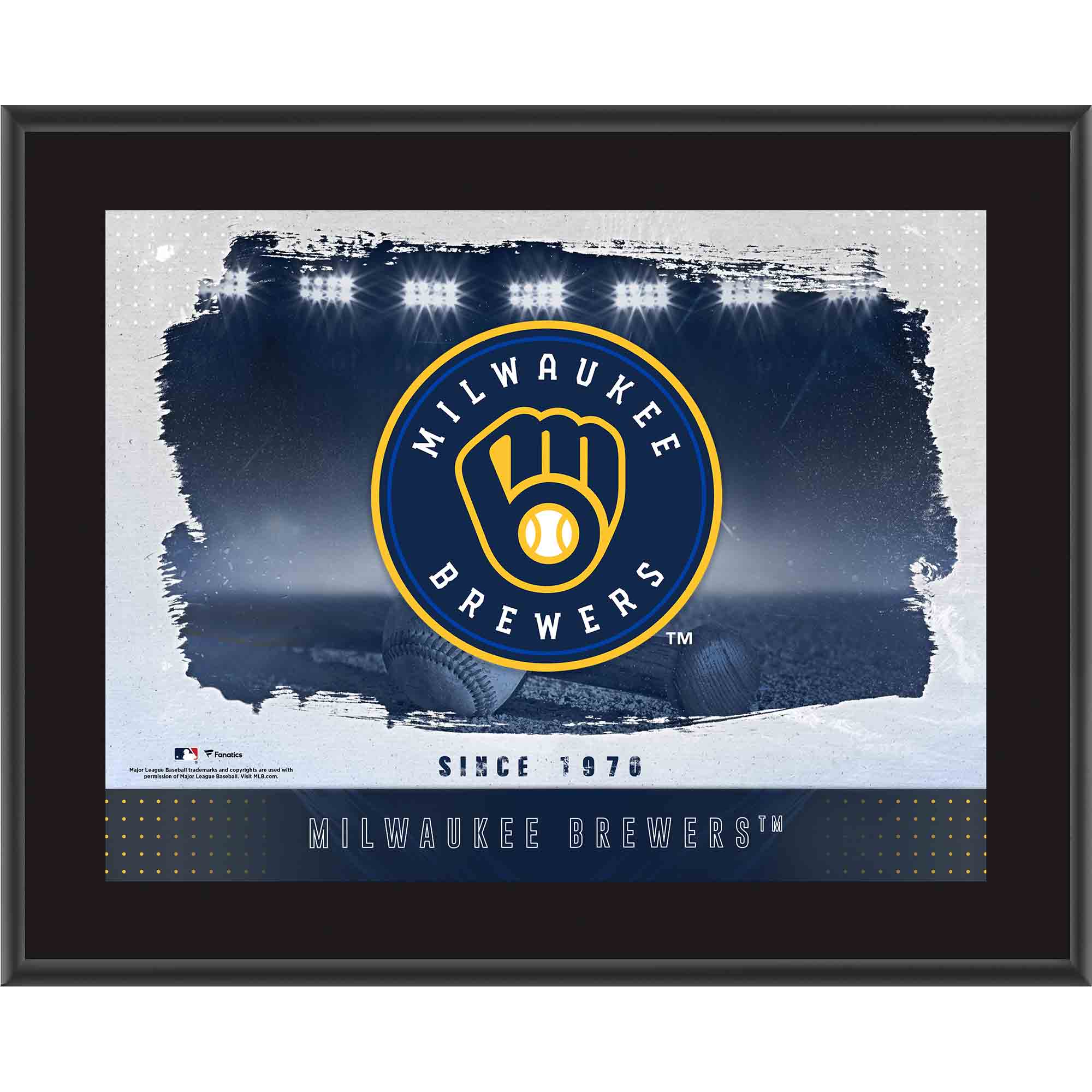 Milwaukee Brewers Framed 10.5″ x 13″ Sublimated Horizontal Team Logo Plaque Milwaukee Brewers Framed 10.5″ x 13″ Sublimated Horizontal Team Logo Plaque