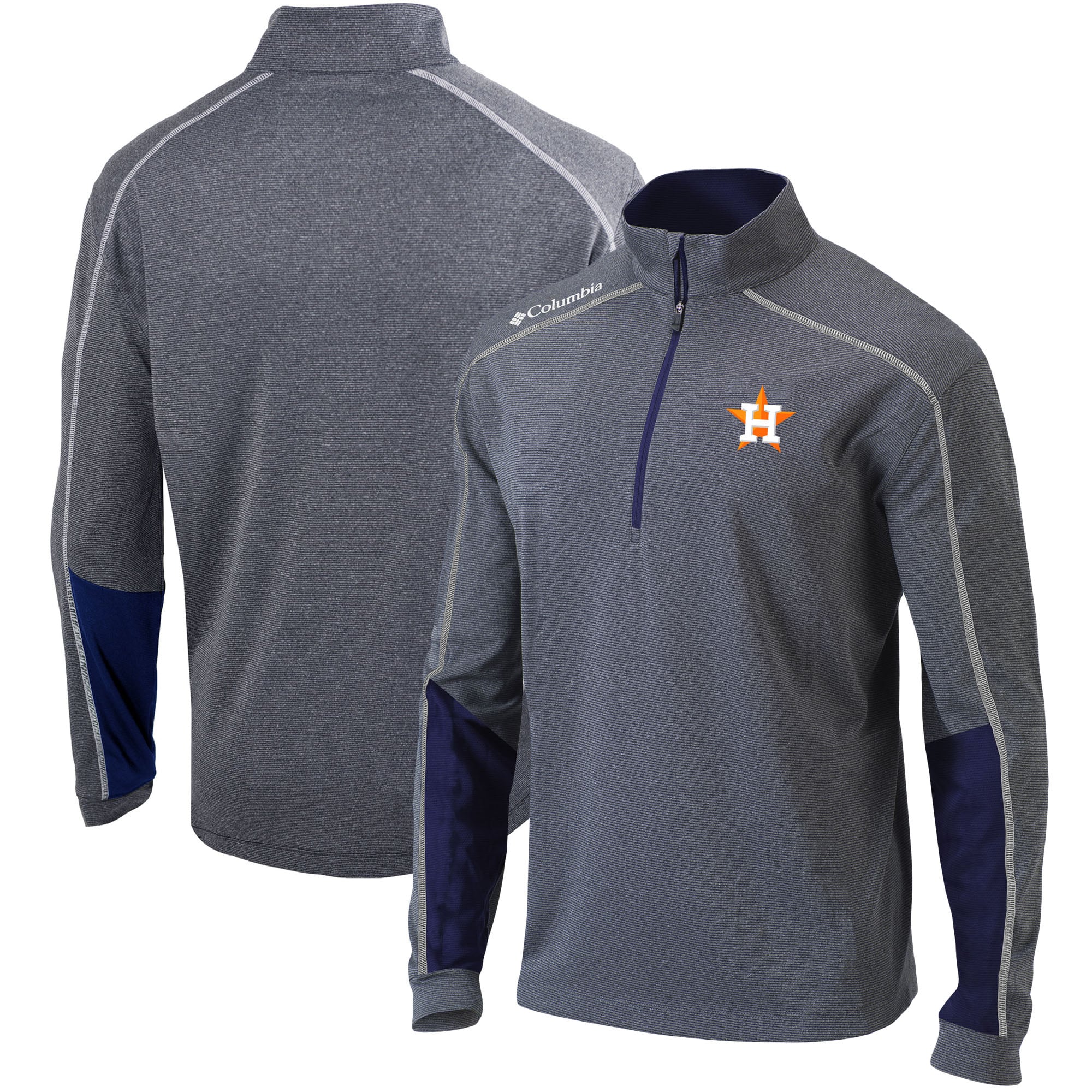 Men's Columbia Navy Houston Astros Omni-Wick Shotgun 2.0 Quarter-Zip Pullover Top