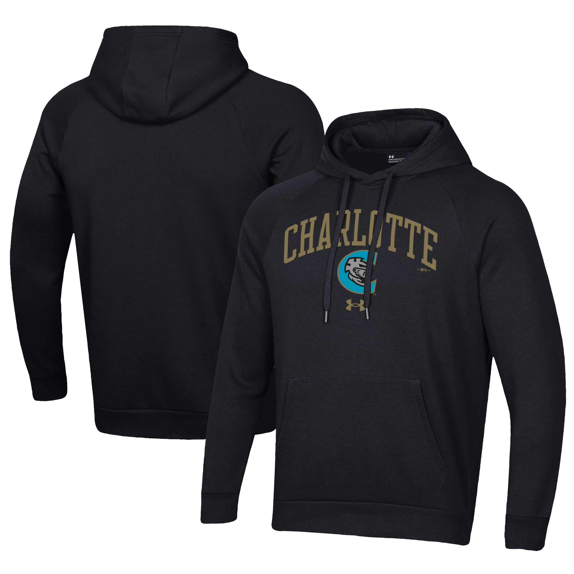 Men’s Under Armour Black Charlotte Knights All Day Fleece Pullover Hoodie Men’s Under Armour Black Charlotte Knights All Day Fleece Pullover Hoodie
