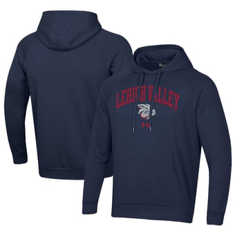 Men's Under Armour Navy Lehigh Valley IronPigs All Day Fleece Pullover Hoodie