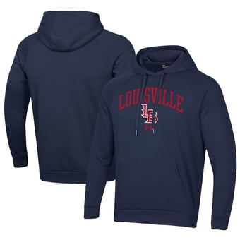 Men's Under Armour Navy Louisville Bats All Day Fleece Pullover Hoodie