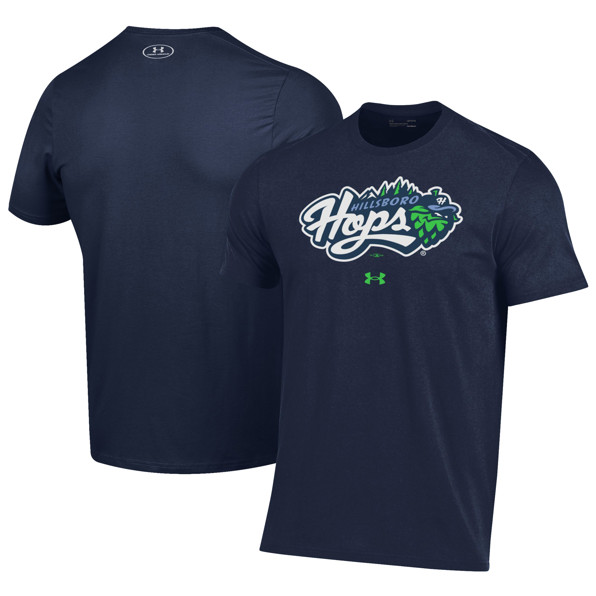 Men’s Under Armour Navy Hillsboro Hops Performance T-Shirt Men’s Under Armour Navy Hillsboro Hops Performance T-Shirt