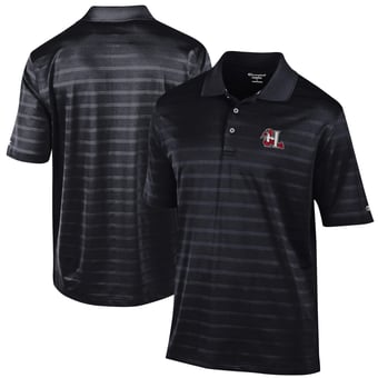Men's Champion Black Hickory Crawdads Textured Solid Polo