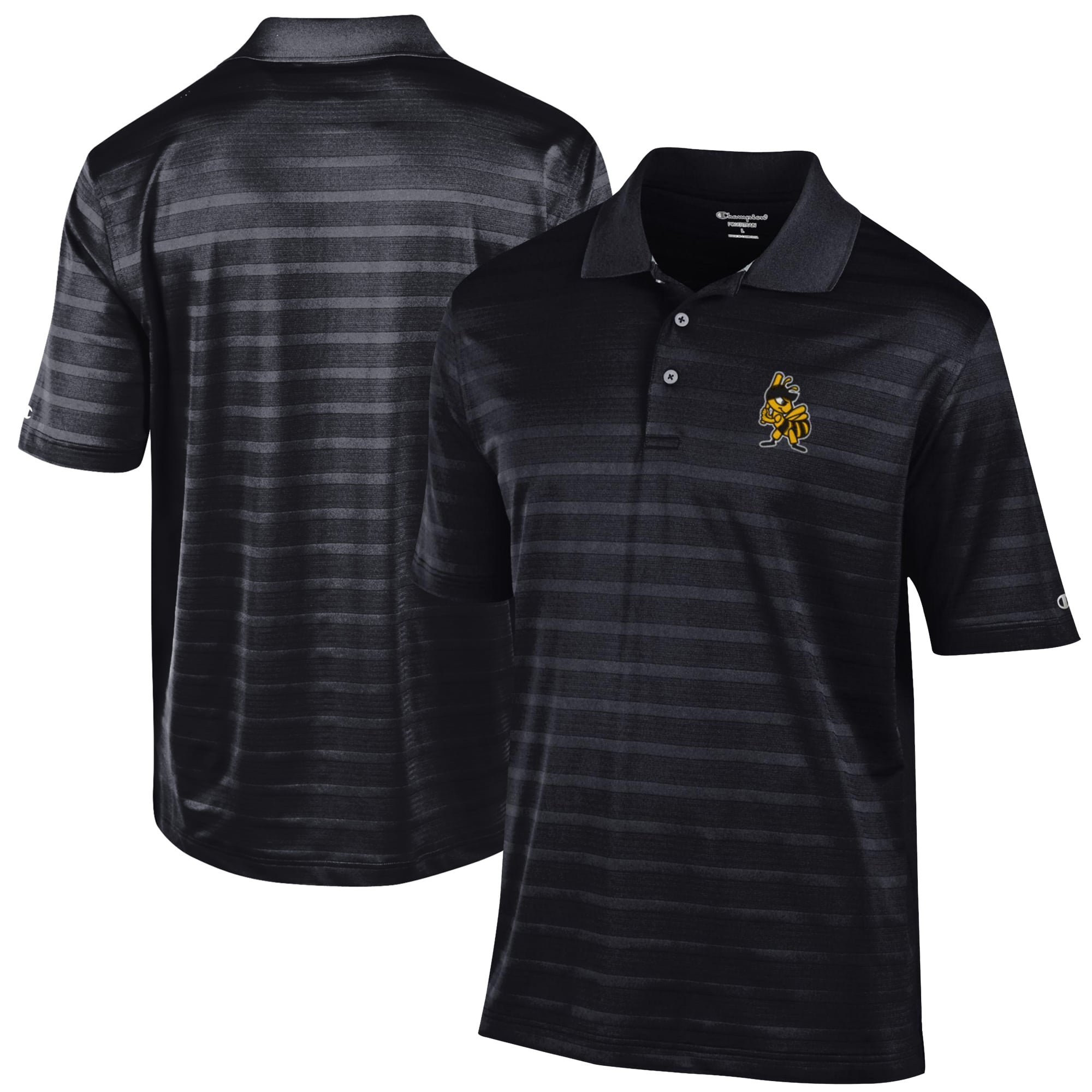 Men's Champion Black Salt Lake Bees Textured Solid Polo