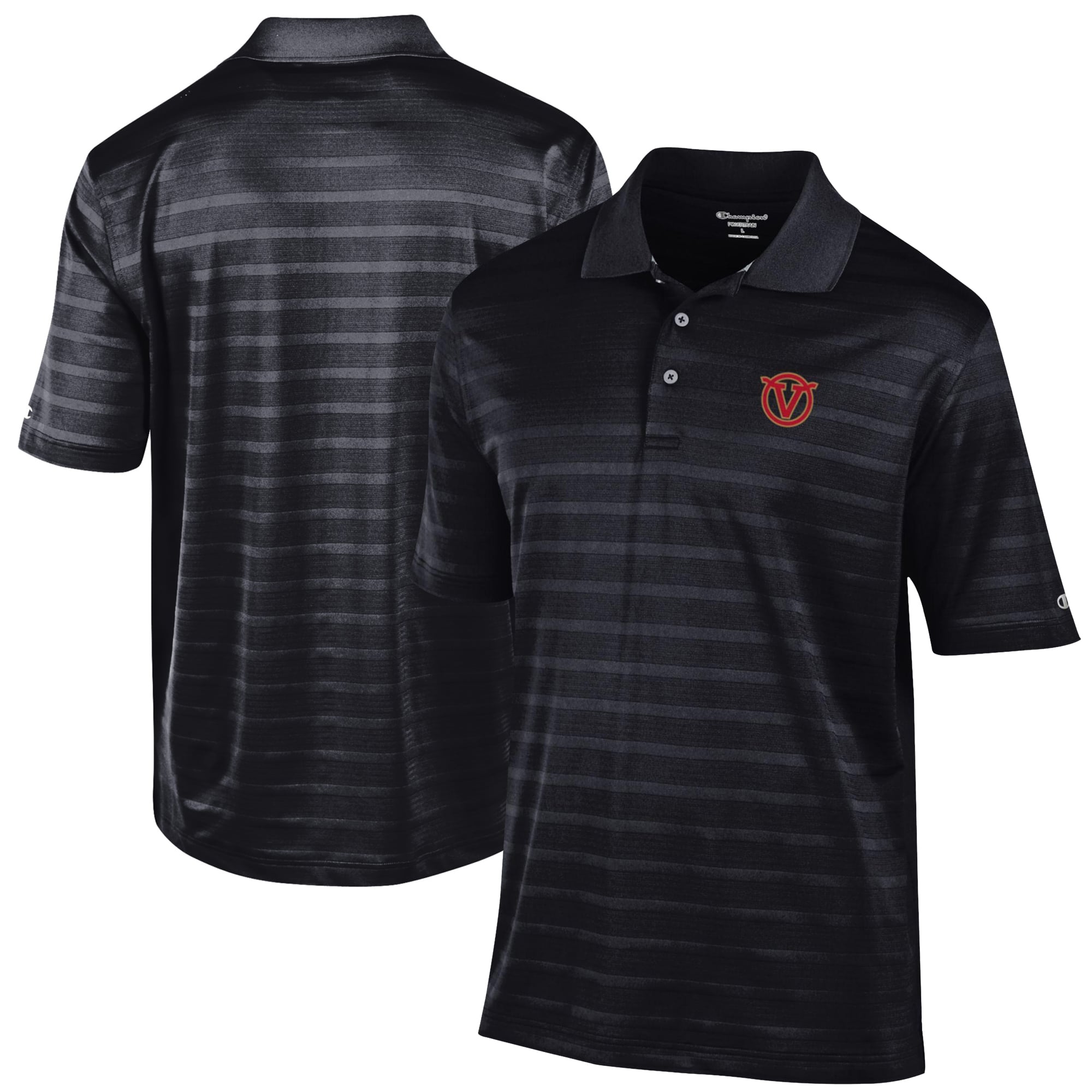 Men's Champion Black Visalia Rawhide Textured Solid Polo