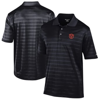 Men's Champion Black Visalia Rawhide Textured Solid Polo