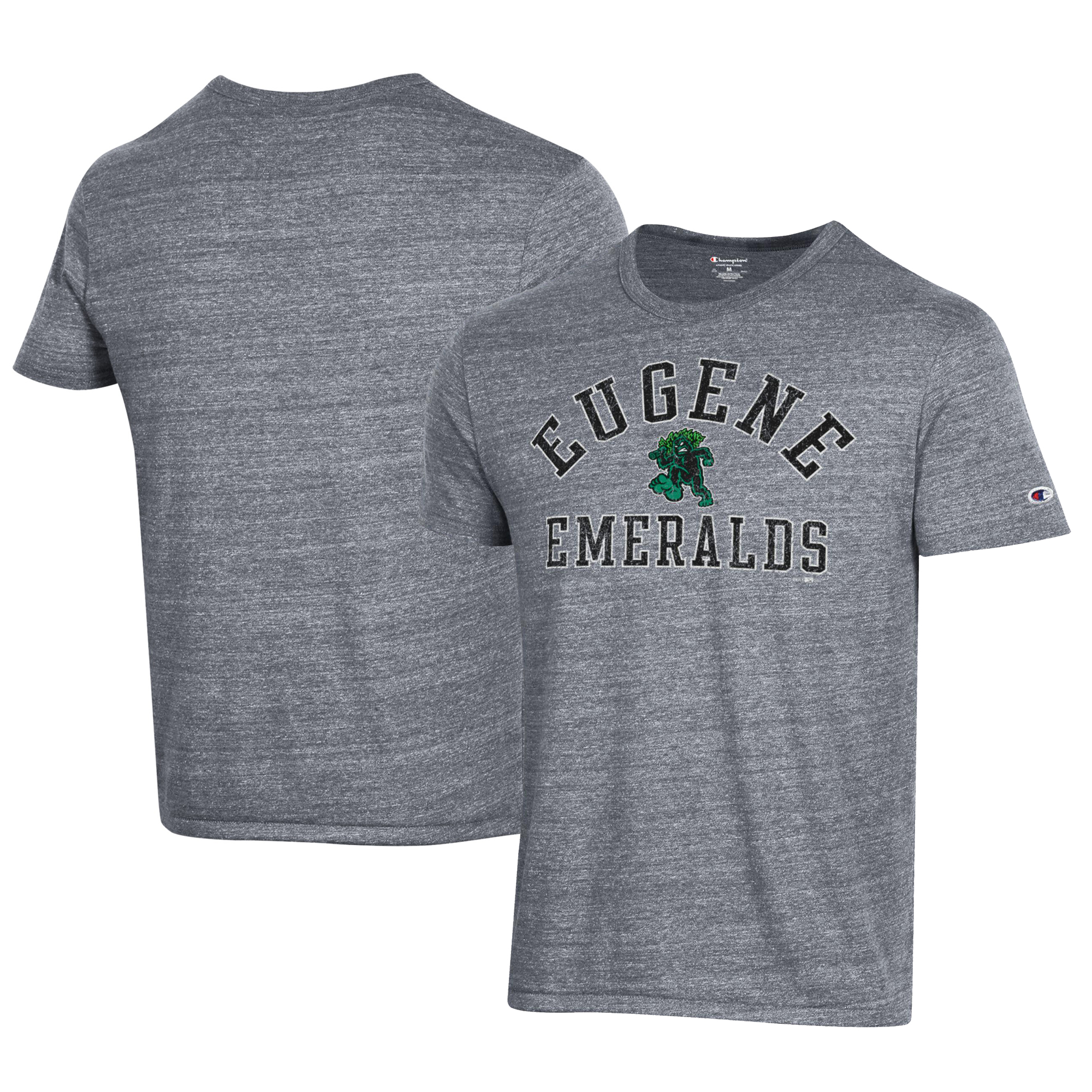 Men’s Champion Gray Eugene Emeralds Ultimate Tri-Blend T-Shirt Men’s Champion Gray Eugene Emeralds Ultimate Tri-Blend T-Shirt
