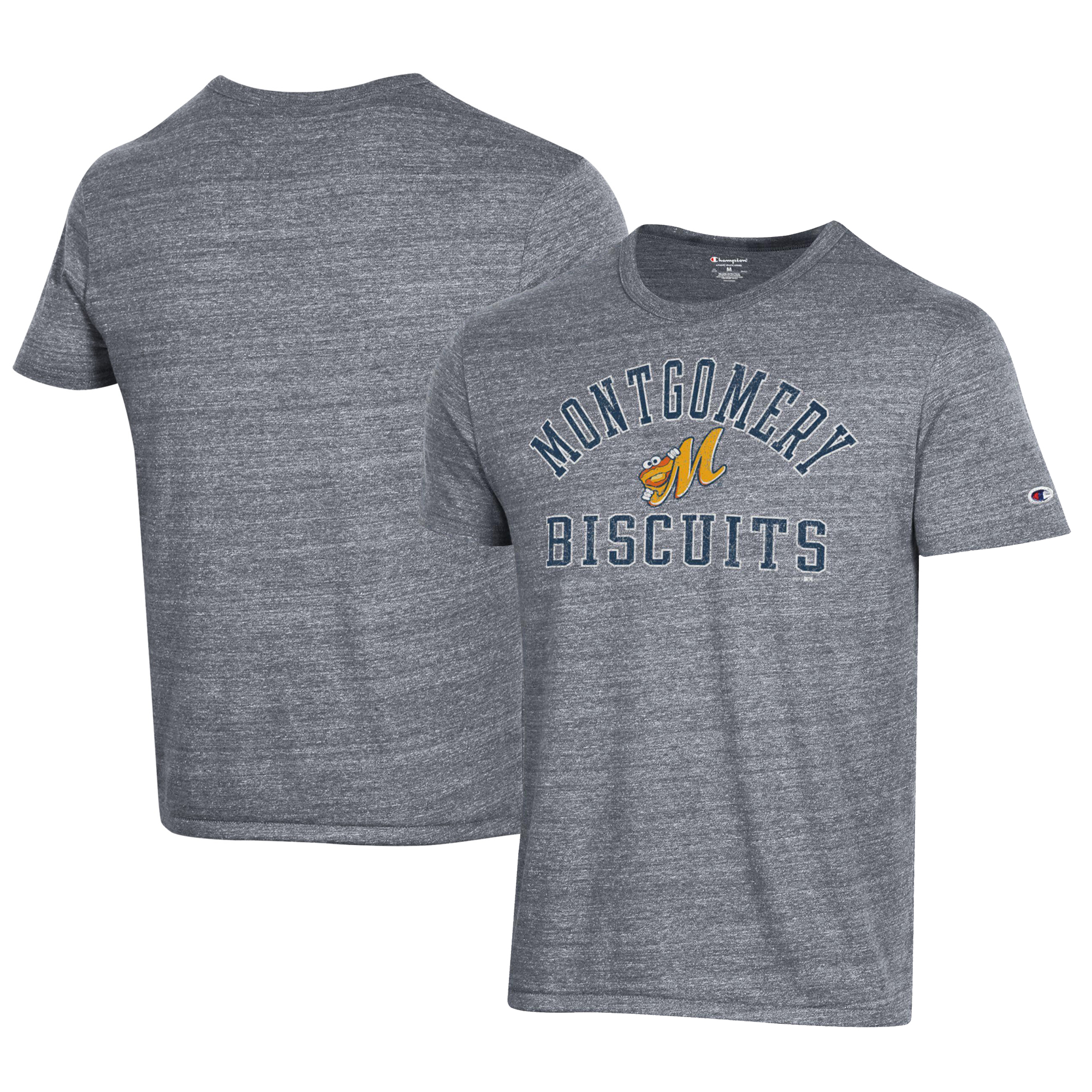 Men’s Champion Gray Montgomery Biscuits Ultimate Tri-Blend T-Shirt Men’s Champion Gray Montgomery Biscuits Ultimate Tri-Blend T-Shirt
