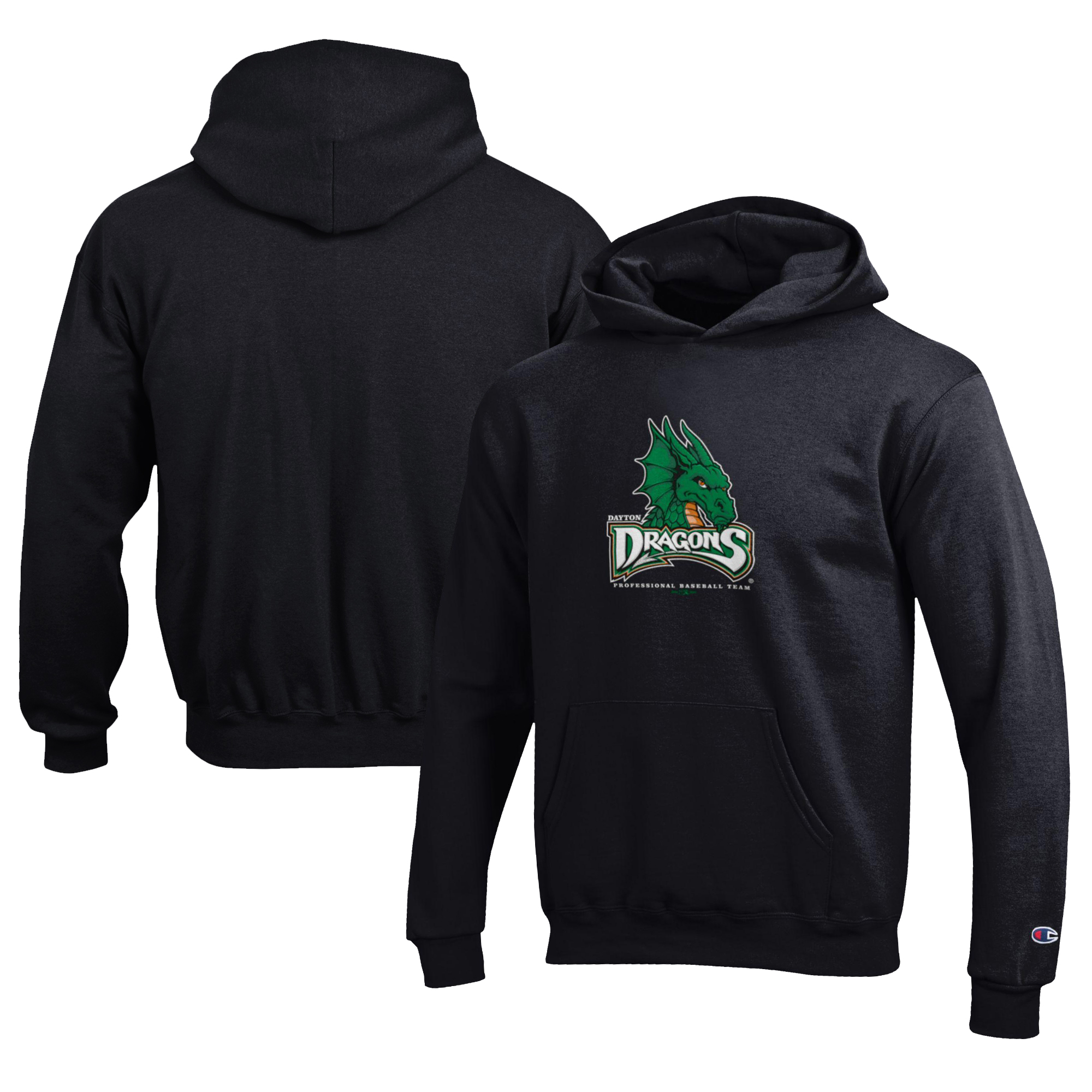 Youth Champion Black Dayton Dragons Eco Powerblend Pullover Hoodie Youth Champion Black Dayton Dragons Eco Powerblend Pullover Hoodie