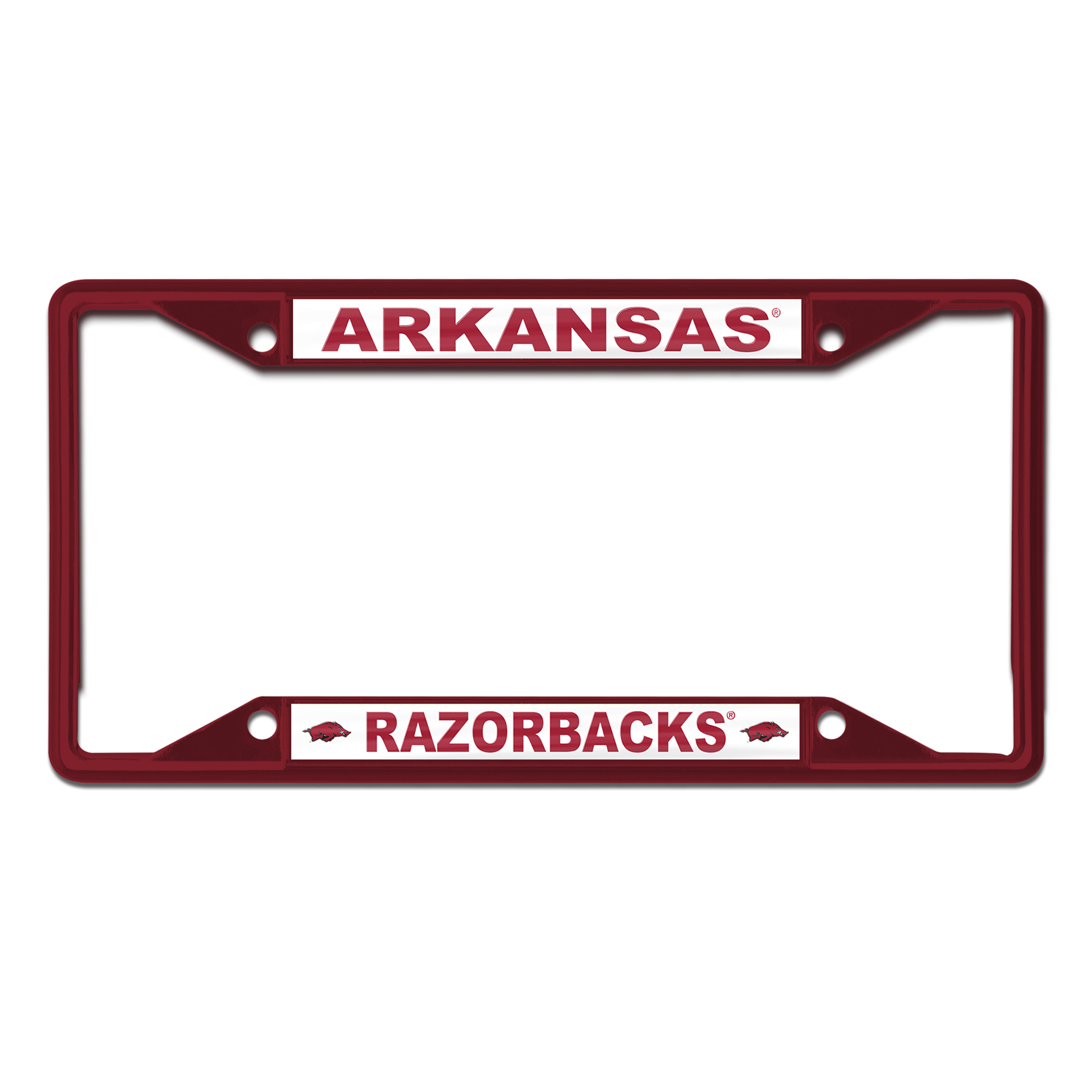 WinCraft Arkansas Razorbacks Chrome Color License Plate Frame