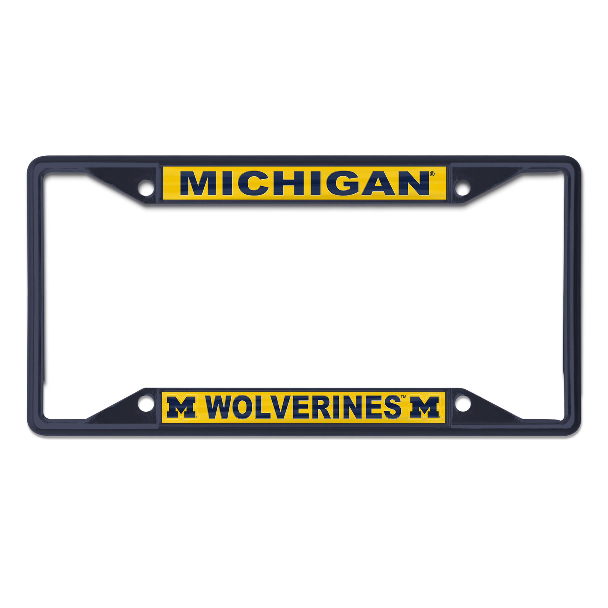 WinCraft Michigan Wolverines Chrome Color License Plate Frame