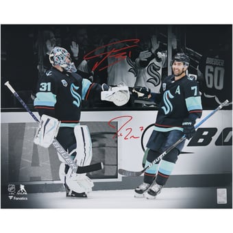 Philipp Grubauer & Jordan Eberle Seattle Kraken Autographed 16" x 20" Dual Photograph