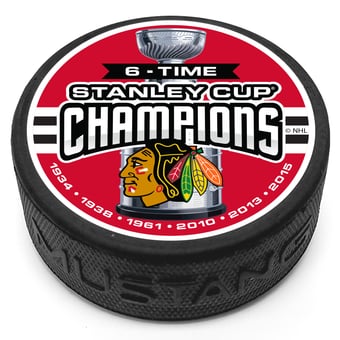 Chicago Blackhawks Six-Time Stanely Cup Champions Puck