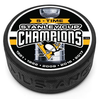 Pittsburgh Penguins Five-Time Stanely Cup Champions Puck