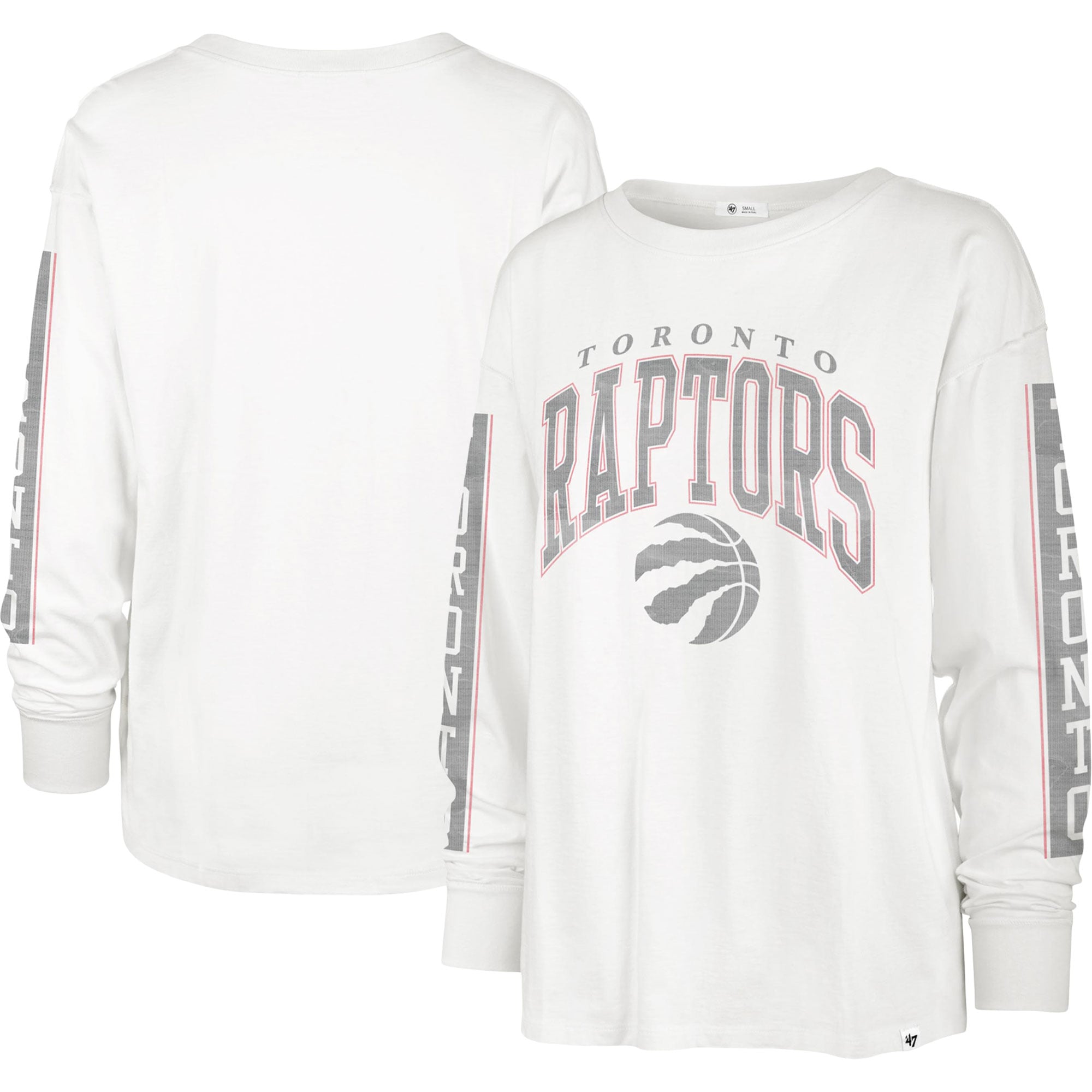 Women's '47 White Toronto Raptors Statement - Long Sleeve T-Shirt