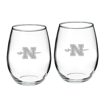 Nicholls State Colonels Team Design Two-Piece 21oz. Stemless Wine Glass Set